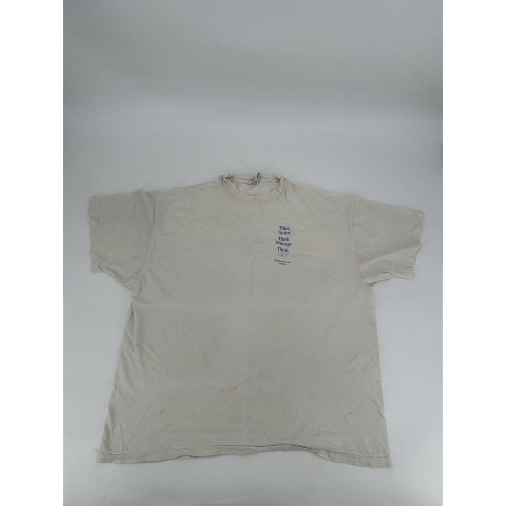 VTG IBM T Shirt 90s Single Stitch Hanes Tag Made In USA XL Storage Smart‎